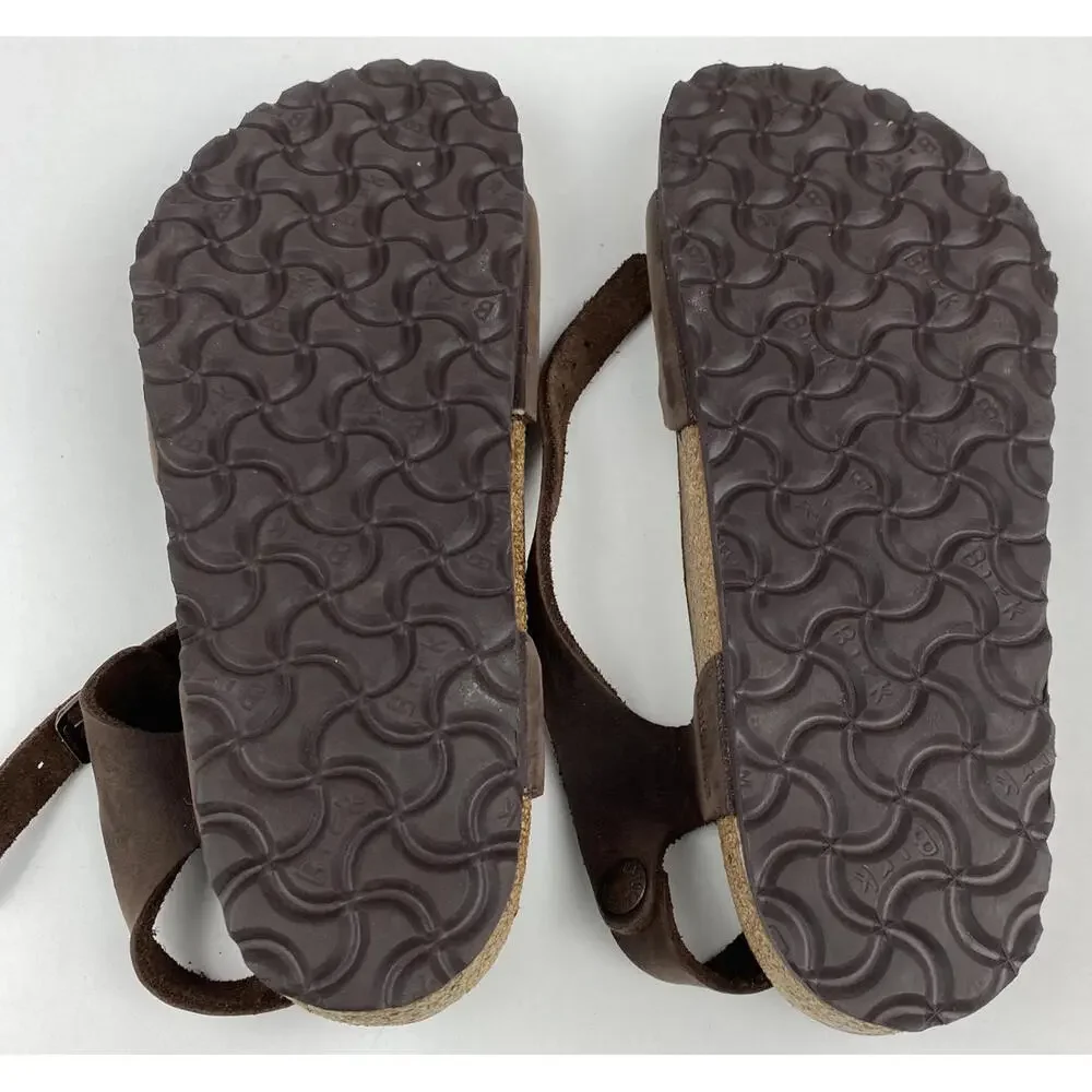 Birkenstock Sandals Women Bali Birkies Brown Habana Oiled Leather 37 240 L6 EUC - Picture 8 of 12